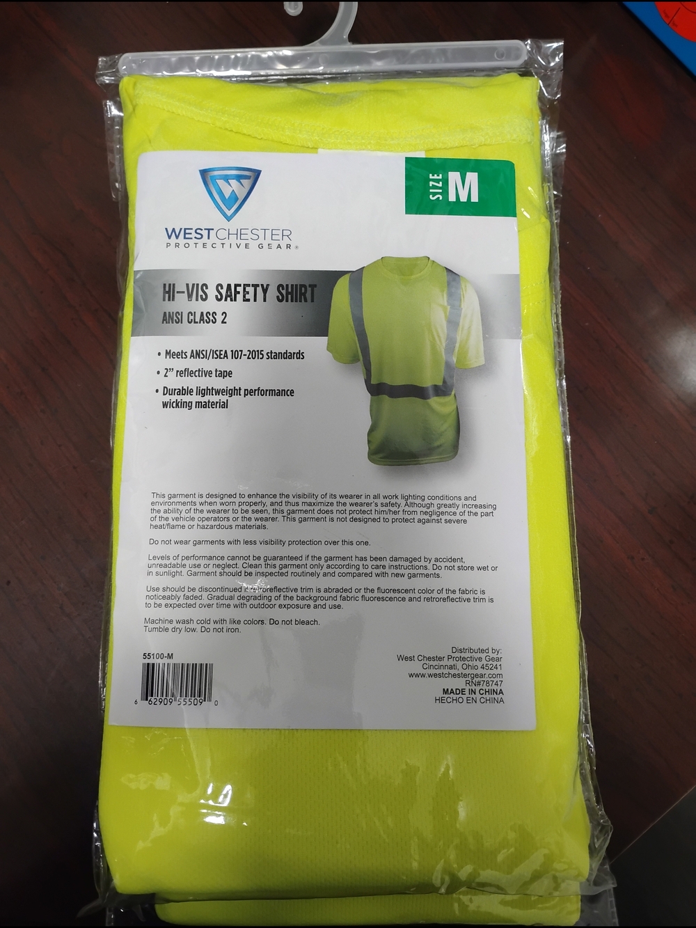 New Hi-Vis Safety Short Sleeve Shirt Size M
